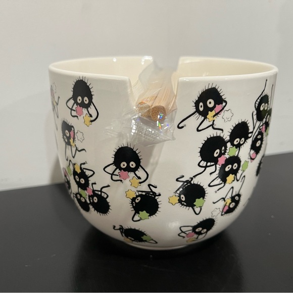 Studio Ghibli Spirited Away Soot Sprites Ramen Bowl With Chopsticks - Picture 3 of 8